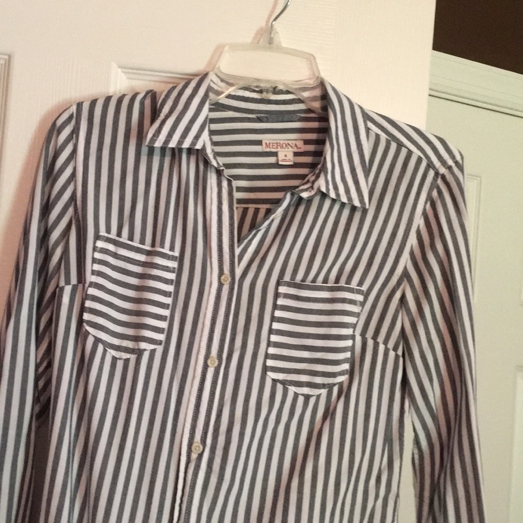 Oversized Striped Button Down